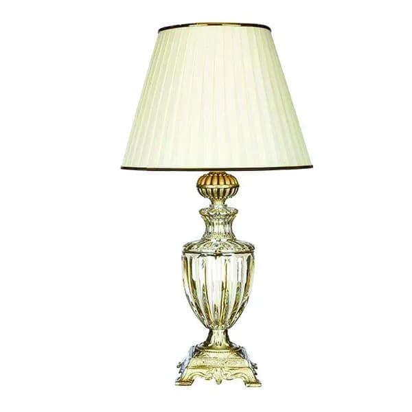 آباژور رومیزی برنزی چشمه نور مدل C2111/1A-CR کرم