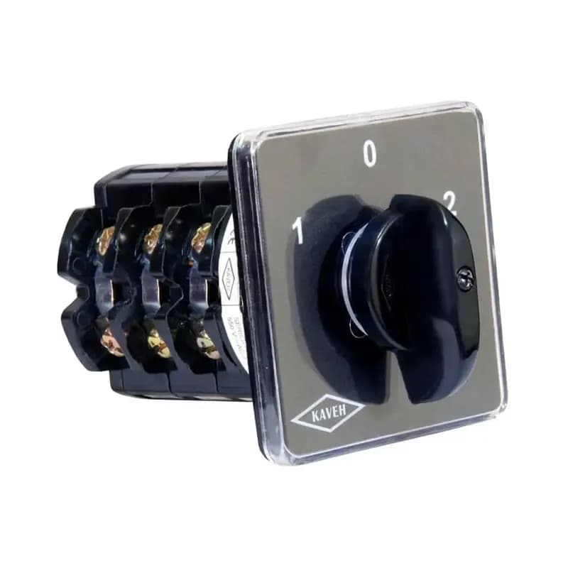 کلید گردان سه فاز و نول دو طرفه 50 آمپر الکترو کاوه