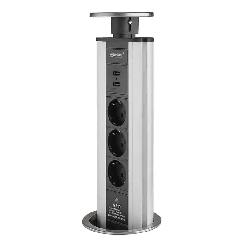 محافظ برق آسانسوری توکار استیل ملونی