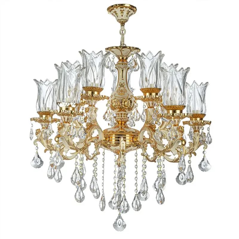 لوستر 10 شعله چشمه نور کد S3632/5GWT