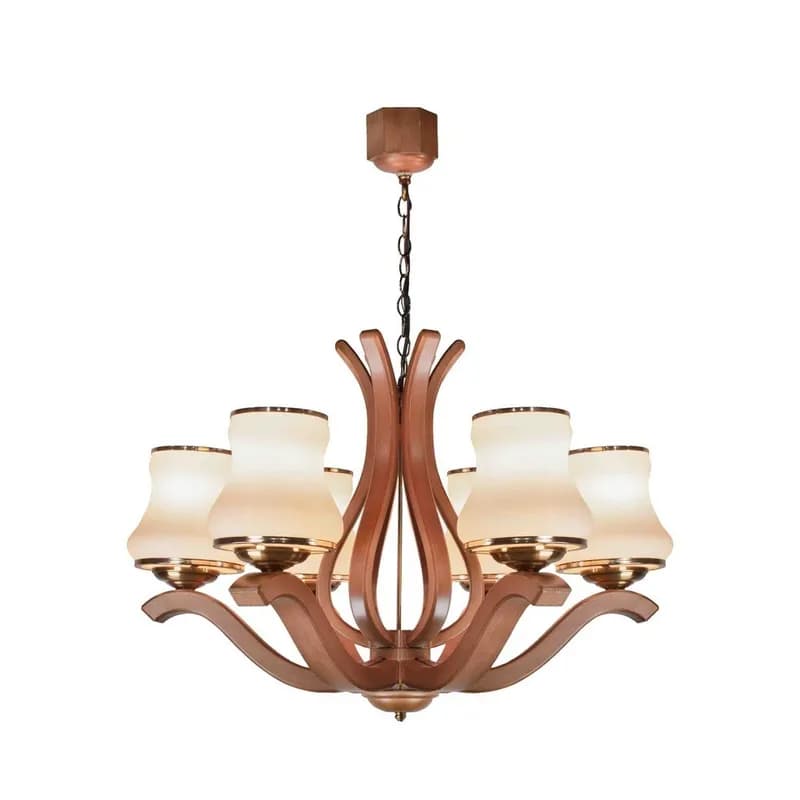 لوستر چوبی هوران - 6 شعله