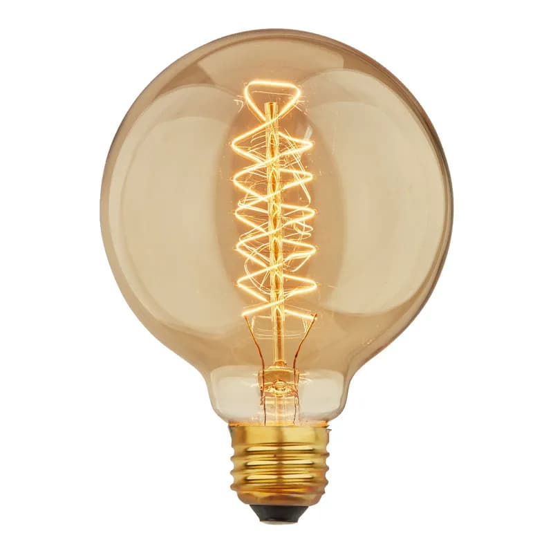 لامپ ادیسونی حباب گرد با فیلامنت پیچی