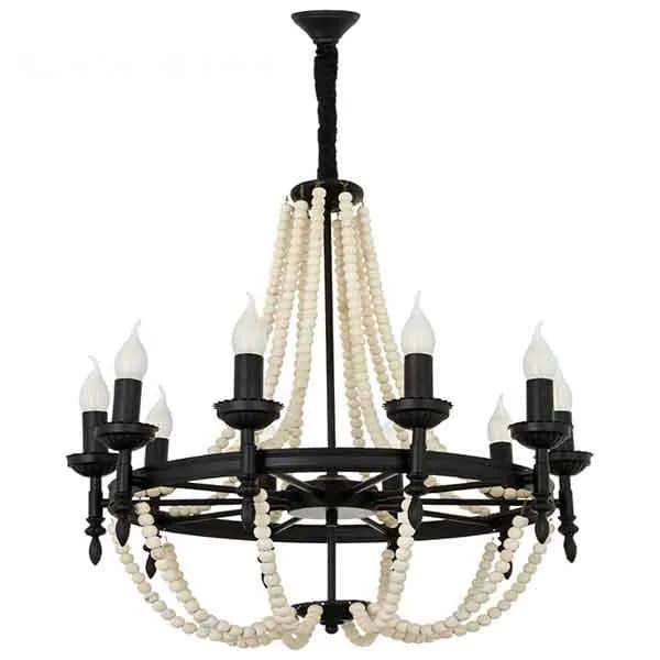 لوستر چوبی 1118 - 10 شعله