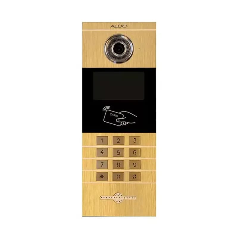 پنل آیفون تصویری کدینگ کارتی آلدو مدل لوکس طلایی