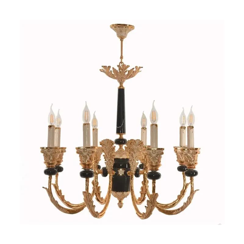 لوستر کلاسیک 8 شعله چشمه نور مدل 3649/8