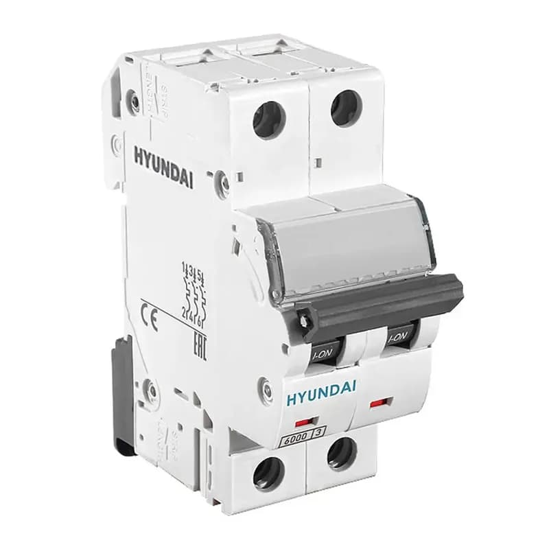 کلید مینیاتوری دو پل 2 آمپر هیوندای