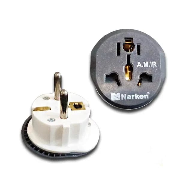 تبدیل 2 به 3 برق انگلیسی | تبدیل پریز به انگلیسی فیوزدار نارکن Narken