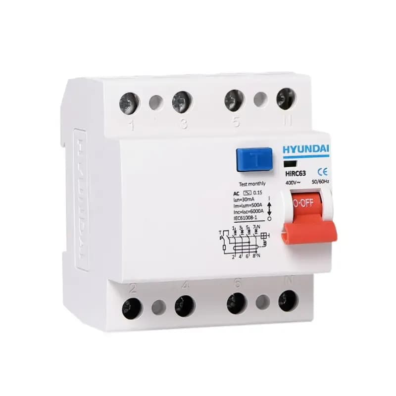 کلید محافظ جان سه پل + نول 25 آمپر هیوندای