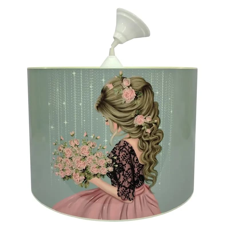 لوستر اتاق کودک مدل دختر و دسته گل