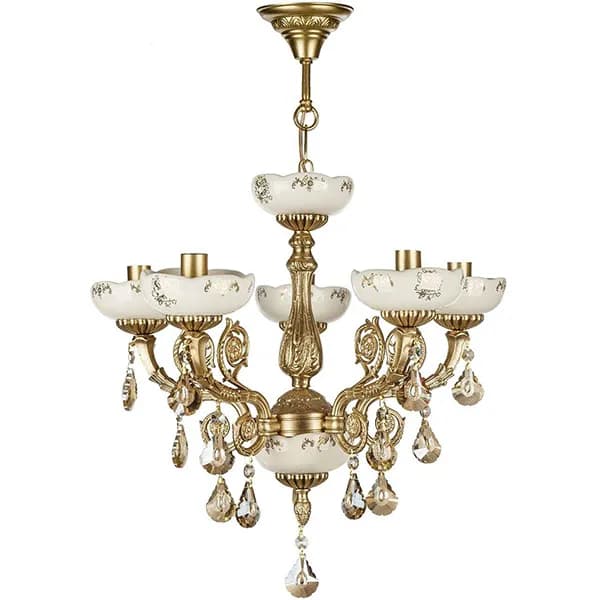 لوستر برنزی چهار شعله