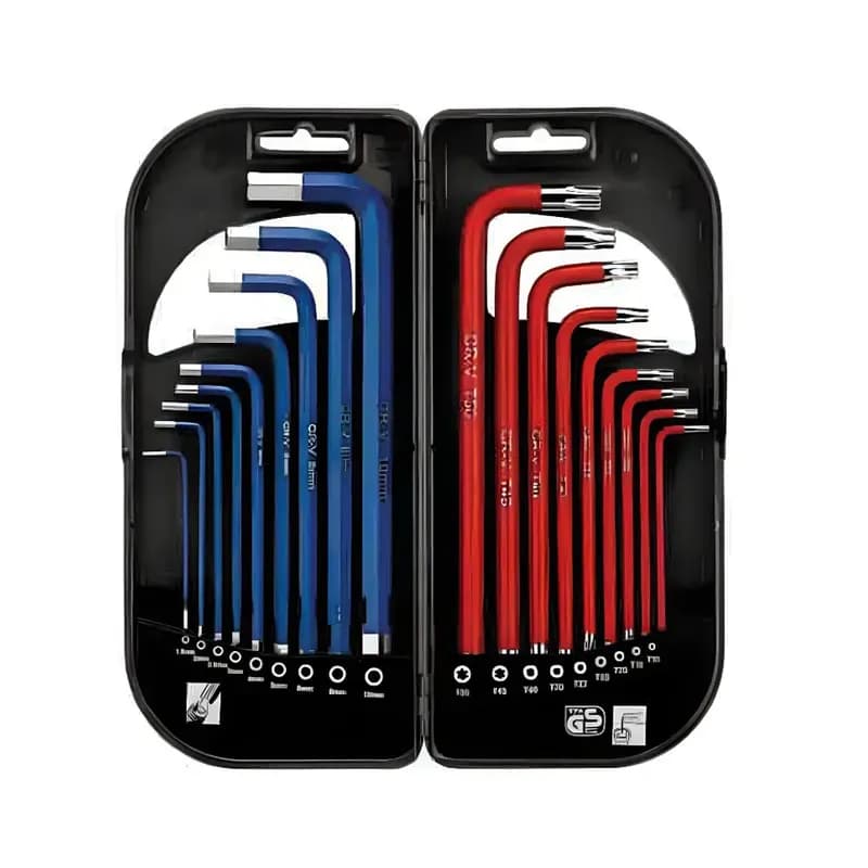 مجموعه 18 عددی آچار آلن بلند شش گوش و ستارهای هیوندای