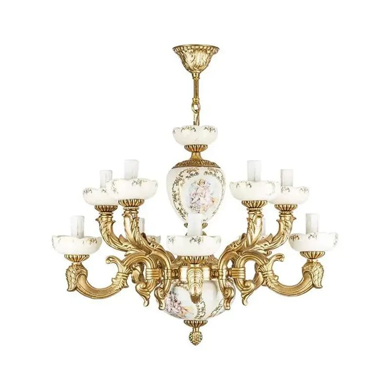 لوستر 10 شعله چشمه نور کد C2948/5+5-B