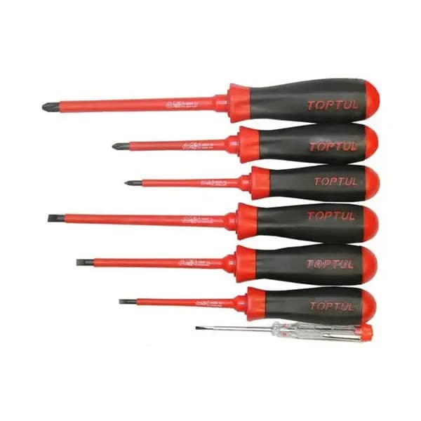 ست پیچ گوشتی عایق برق فشار قوی تاپ تول 7 عددی مدل GAAE0704