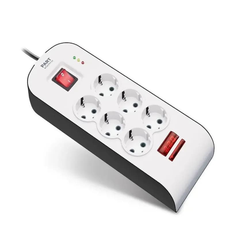 محافظ برق 6 خانه ارت دار دیجیتال پارت الکتریک