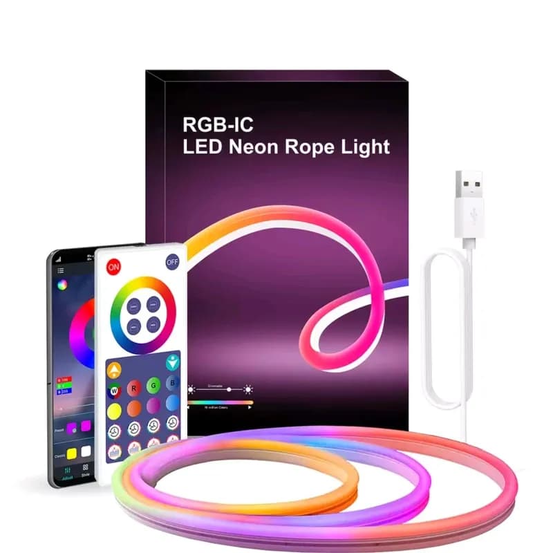 ریسه مدل نئون فلکسی RGB-IC App طول 5 متر